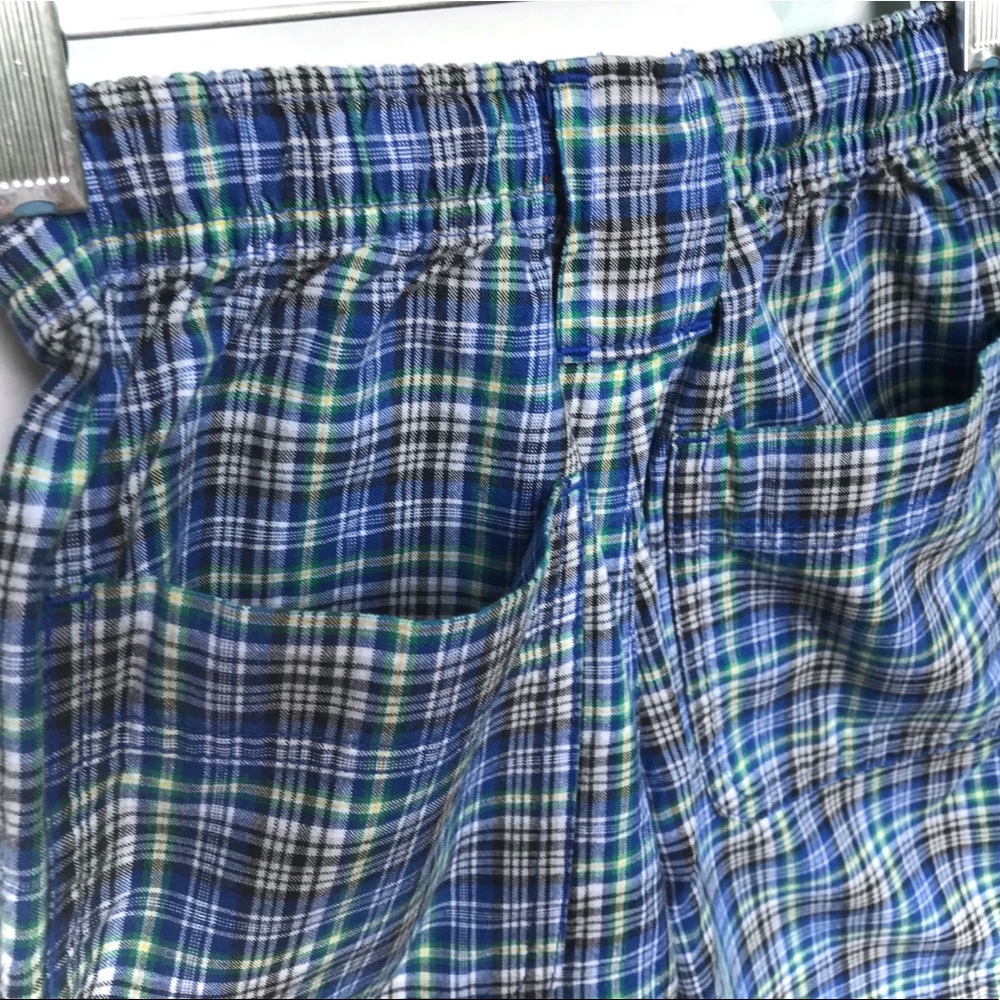 NWT Gymsport Gymboree Kids Blue White Green Plaid Stripe Surf Shorts - Picture 11 of 11